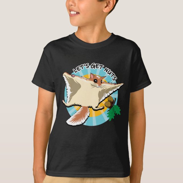 Låt oss Hämta Nöt - flygande ekorre T Shirt (Framsida)