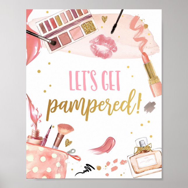 Låt oss Hämta Pampered Spa Party Makeup Glamor Gir Poster (Framsidan)