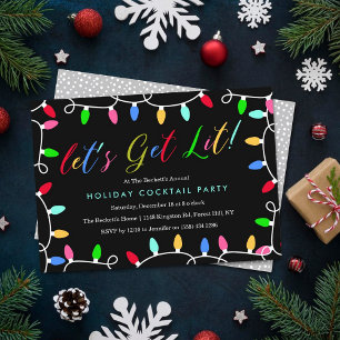 Låt oss Hämta plats Jul Helgdag Cocktail Party Inbjudningar