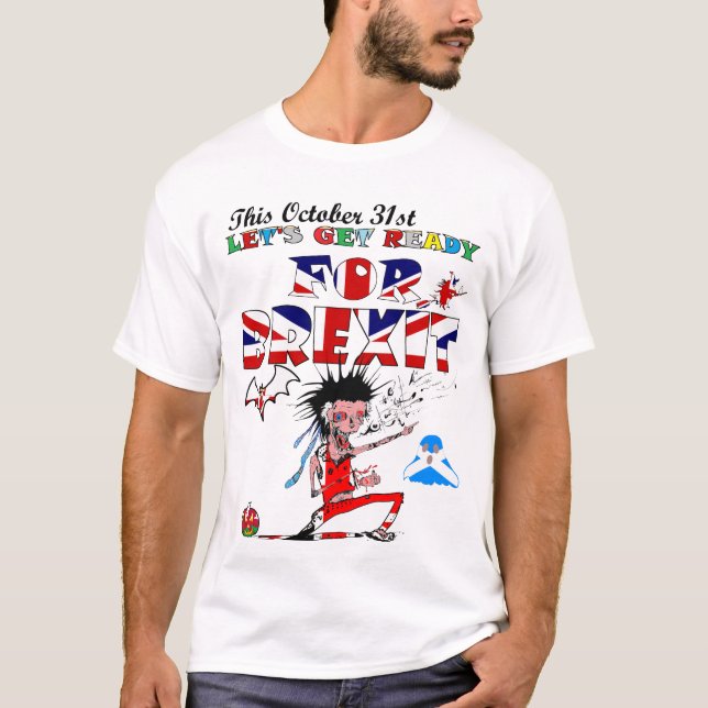 Låt oss Hämta Redo för Brexit T Shirt (Framsida)