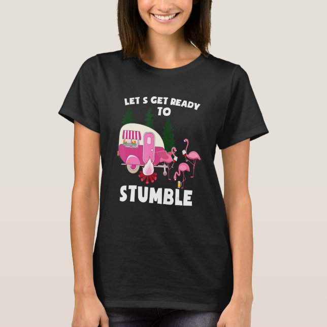Låt oss Hämta Redo till stötlamingo Drink för stöt T Shirt (Framsida)