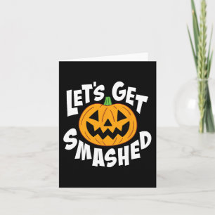 Låt oss Hämta Roligten Halloween Pumpkin Smile Oct Kort
