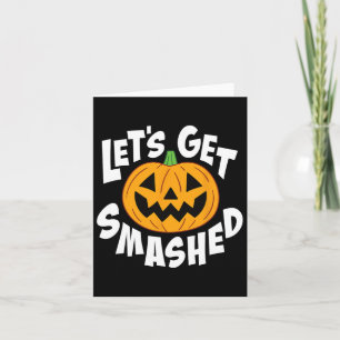 Låt oss Hämta Roligten Halloween Pumpkin Smile Oct Kort