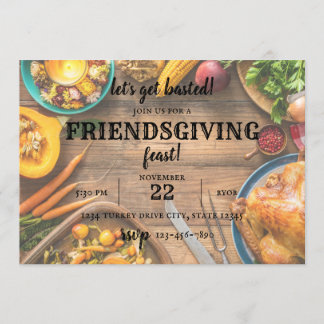 Låt oss Hämta serverinbjudan för Thanksgiving, bru Inbjudningar