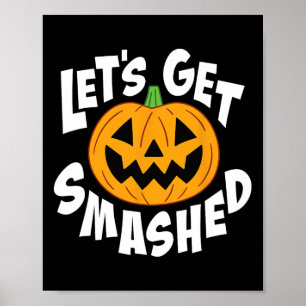 Låt oss Hämta Smile Funny Halloween Pumpkin Smile Poster