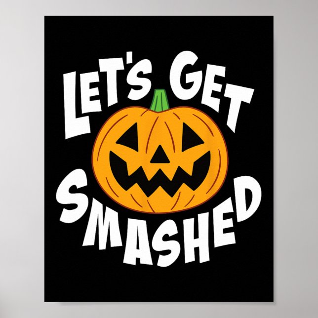 Låt oss Hämta Smile Funny Halloween Pumpkin Smile  Poster (Framsidan)