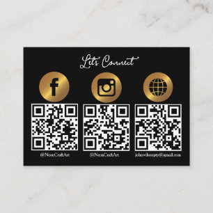 Låt oss hämta Social Modern QR-kod Visitkort