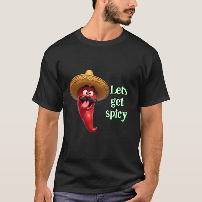 Låt oss Hämta spicy Red Chili Pepper T Shirt (Framsida)
