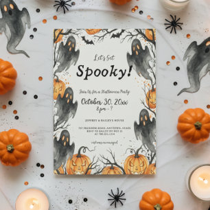 Låt oss Hämta Spöken och Pumpkins Halloween fest Inbjudningar