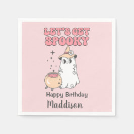 Låt oss Hämta Spooky Cute Groovy Halloween-födelse Pappersservett