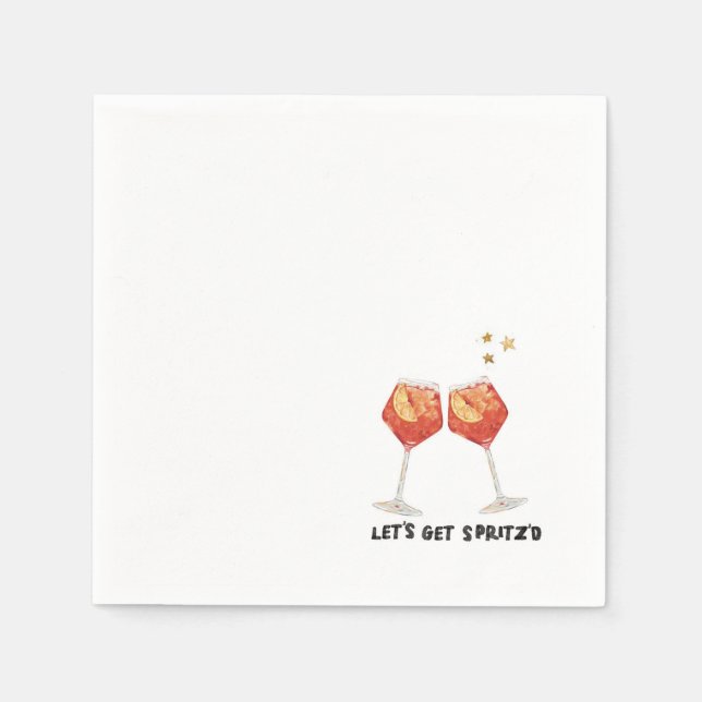 Låt oss Hämta Spritz'd Napkins Pappersservett (Framsidan)