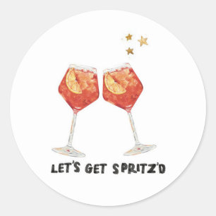 Låt oss Hämta Spritz'd Napkins Runt Klistermärke