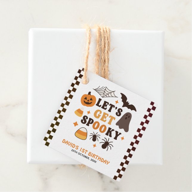 Låt oss Hämta taloky Halloween-födelsedagsdagen Gåvor Etiketter (På plats)