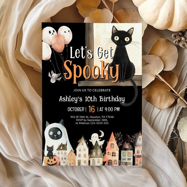 Låt oss Hämta taloky Halloween-födelsedagsdagen Inbjudningar (Skapare uppladdad)