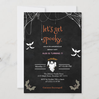 Låt oss Hämta taloky Halloween-Födelsedagsfest Inbjudningar
