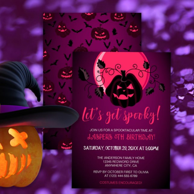 Låt oss Hämta taloky Halloween-Födelsedagsfest Inbjudningar (Skapare uppladdad)