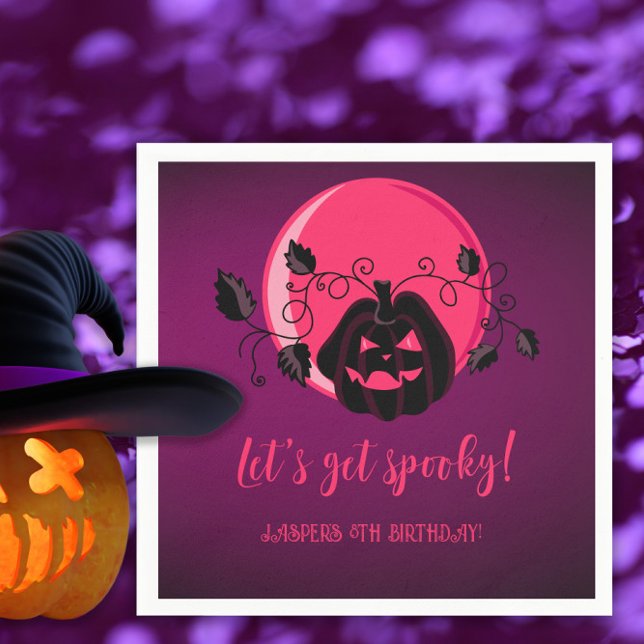 Låt oss Hämta taloky Halloween-Födelsedagsfest Pappersservett (Skapare uppladdad)