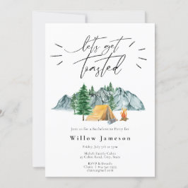 Låt oss hämta Tosted Bachelorette Camping Inbjudningar