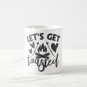 Låt oss Hämta tosted-nuny Campingtypografisk offer Kaffemugg