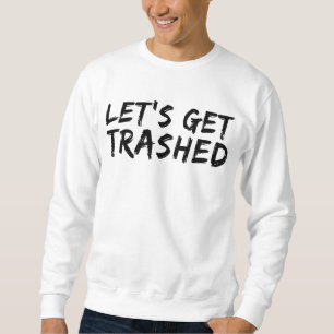 Låt oss Hämta traschad T-Shirt Lång Ärmad Tröja