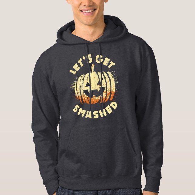 Låt oss Hämta utjämnad | Lustigt Drinking Quote Ha Hoodie (Framsida)