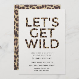 Låt oss Hämta Vild Animal Print Bachelorette Party Inbjudningar