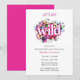 Låt oss Hämta Vild Cheetah Bachelorette Party Inbjudningar