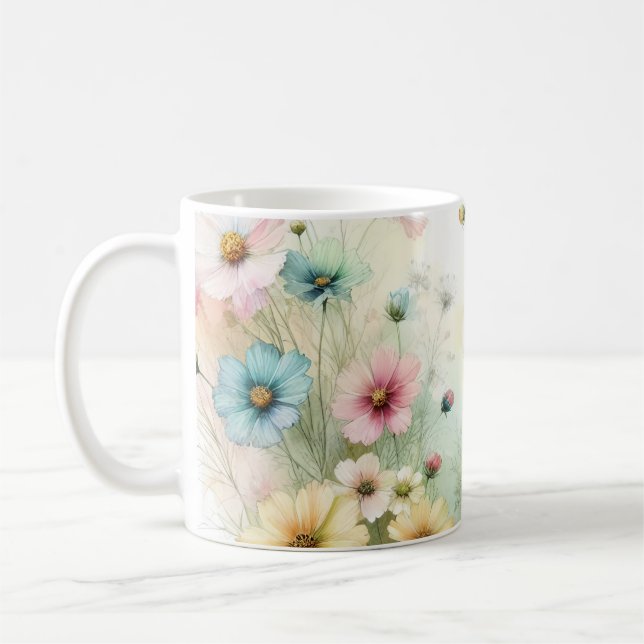 🌷 Låt oss Hämta Vild Flowers 🌷 Kaffemugg (Vänster)