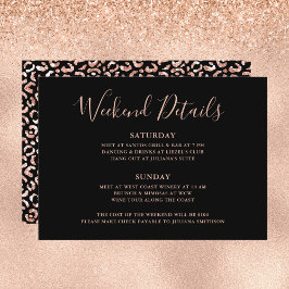 Låt oss Hämta Vild Helg Detail Leopard Bachelorett Inbjudningar