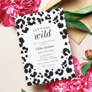 Låt oss Hämta Vild Leopard Skriv ut Bachelorette-p Inbjudningar
