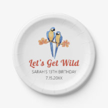 Låt oss Hämta Vild Macaw Jungle Watercolor