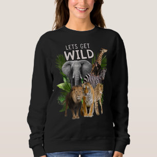 Låt oss Hämta Vild Zoo Animals Safari Party per da T Shirt