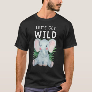 Låt oss Hämta Vild Zoo Animals Safari Party vid dj T Shirt