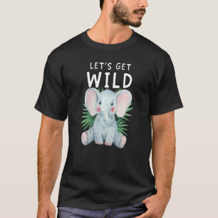 Låt oss Hämta Vild Zoo Animals Safari Party vid dj T Shirt