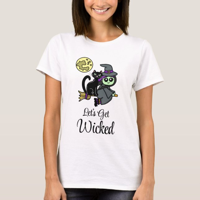 Låt oss Hämta Wicked | Witch's Broom T Shirt (Framsida)