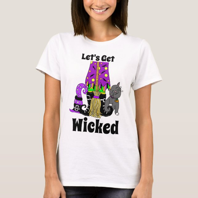 Låt oss Hämta Wicked | Witch's Broom T Shirt (Framsida)