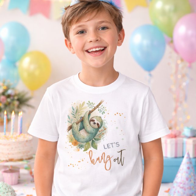 Låt oss hänga slöa barn födelsedag t shirt (Skapare uppladdad)