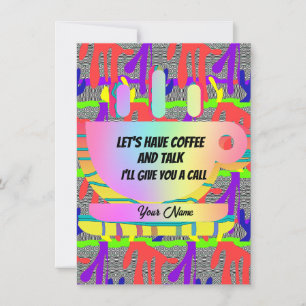 Låt oss har kaffe och prata anteckningskort