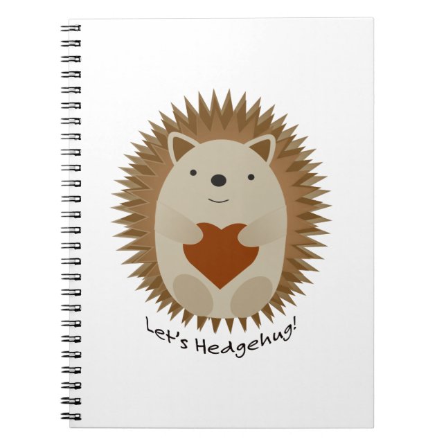 Låt oss Hedgehug Hedgehog Anteckningsbok (Framsidan)