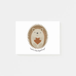 Låt oss Hedgehug Hedgehog Post-it Block