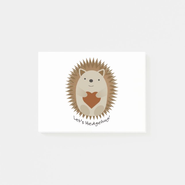 Låt oss Hedgehug Hedgehog Post-it Block (Framsida)