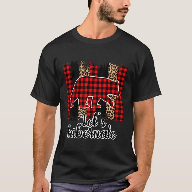 Låt oss Hibernate Leopard Buffalo Play Mönster Win T Shirt (Framsida)