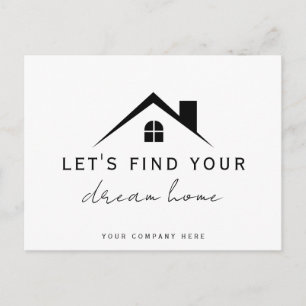 Låt oss Hitta ditt Dream Home Realty-vykort Vykort