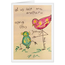 Låt oss hjälpa varandra hälsningskort