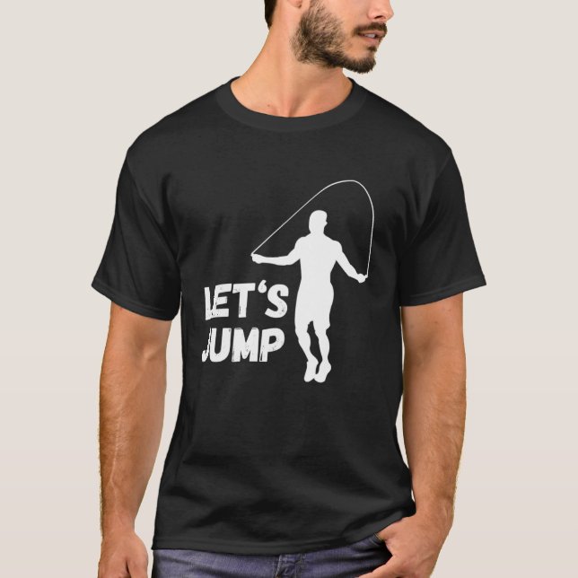 Låt oss hoppa över träningsgymen Rope Jumping Card T Shirt (Framsida)