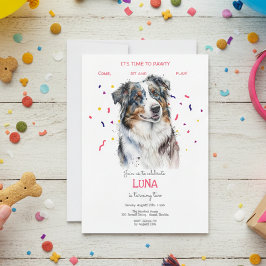 Låt oss, hund födelsedagsfest inbjudningar