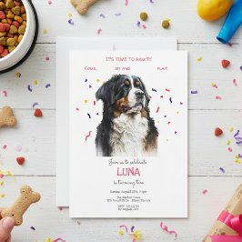 Låt oss, hund födelsedagsfest inbjudningar
