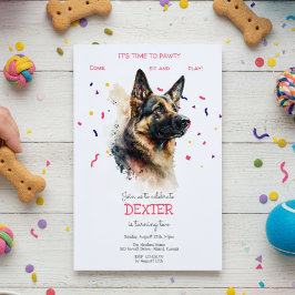Låt oss, hund födelsedagsfest inbjudningar