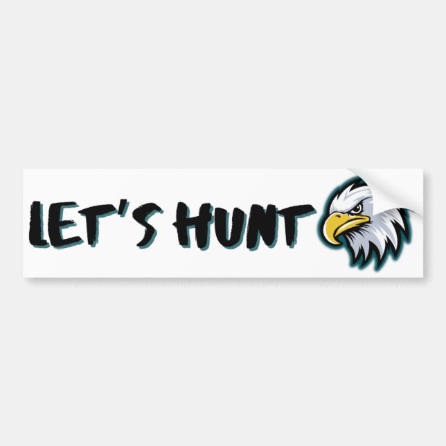 LÅT OSS HUNT Philadelphia Eagles Bumper Sticker Bildekal (Framsidan)