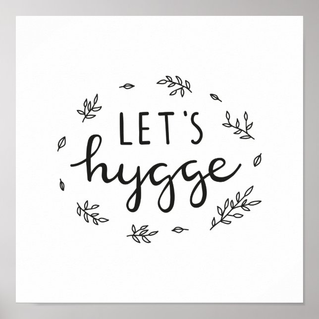 Låt oss hygge modern text poster (Framsidan)